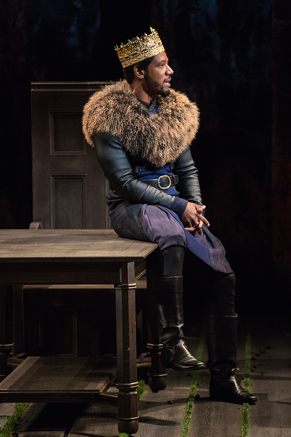 Tory Kittles as Henry Bolingbroke in King Richard II, by William Shakespeare, directed by Erica Schmidt, running June 11 - July 15, 2017. Photo by Jim Cox.