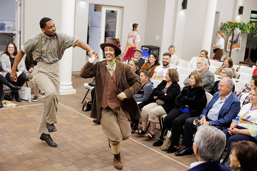 Carter Piggee and Danielle Chaves in Globe for All's tour of As You Like It, 2024. Photo by Rich Soublet II.