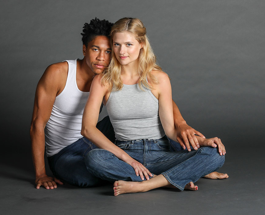 Aaron Clifton Moten appears as Romeo and Louisa Jacobson as Juliet. Romeo and Juliet, by William Shakespeare and directed by Barry Edelstein, will run August 11 – September 15, 2019 at The Old Globe. Photo by Jim Cox.